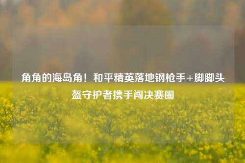 角角的海岛角!和平精英落地钢枪手+脚脚头盔守护者携手闯决赛圈