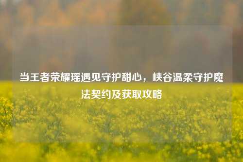 当王者荣耀瑶遇见守护甜心，峡谷温柔守护魔法契约及获取攻略