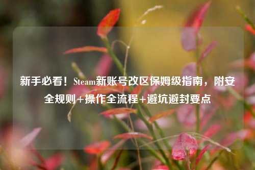 新手必看!Steam新账号改区保姆级指南,附安全规则+操作全流程+避坑避封要点