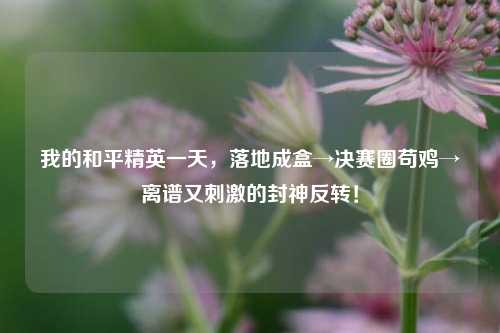 我的和平精英一天，落地成盒→决赛圈苟鸡→离谱又刺激的封神反转！