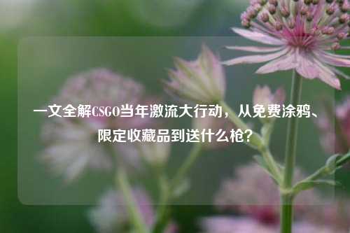 一文全解CSGO当年激流大行动，从免费涂鸦、限定收藏品到送什么枪？