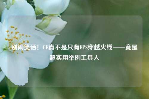 别闹笑话！CF真不是只有FPS穿越火线——竟是超实用举例工具人