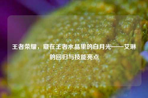 王者荣耀，藏在王者水晶里的白月光——艾琳的回归与技能亮点