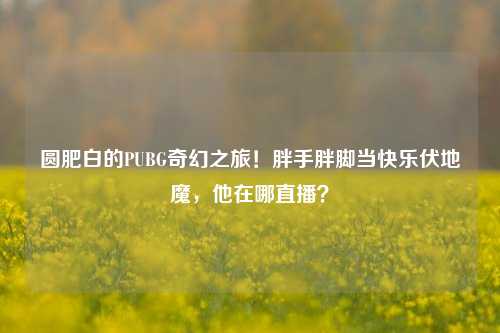 圆肥白的PUBG奇幻之旅！胖手胖脚当快乐伏地魔，他在哪直播？