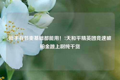 新手有节奏基础都能用！7天和平精英团竞速破铂金跳上尉纯干货