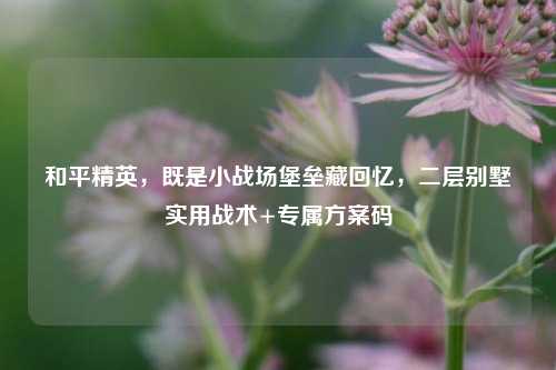 和平精英，既是小战场堡垒藏回忆，二层别墅实用战术+专属方案码