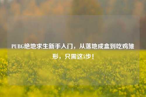 PUBG绝地求生新手入门，从落地成盒到吃鸡雏形，只需这5步！