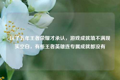 玩了五年王者荣耀才承认，游戏成就填不满现实空白，有些王者英雄连专属成就都没有