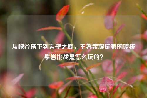 从峡谷塔下到岩壁之巅，王者荣耀玩家的硬核攀岩挑战是怎么玩的？