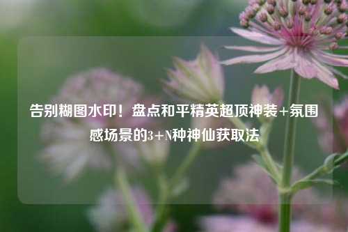 告别糊图水印!盘点和平精英超顶神装+氛围感场景的3+N种神仙获取法