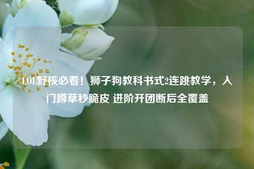 LOL野核必看!狮子狗教科书式2连跳教学,入门蹲草秒脆皮 进阶开团断后全覆盖