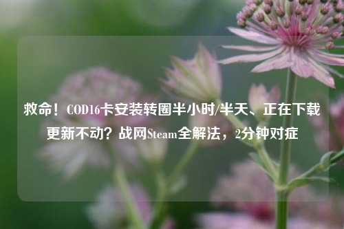 救命!COD16卡安装转圈半小时/半天、正在下载更新不动?战网Steam全解法,2分钟对症