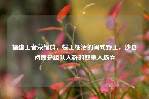福建王者荣耀群,慢工细活的闽式野王,沙县卤面是组队入群的双重入场券