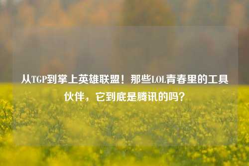 从TGP到掌上英雄联盟！那些LOL青春里的工具伙伴，它到底是腾讯的吗？