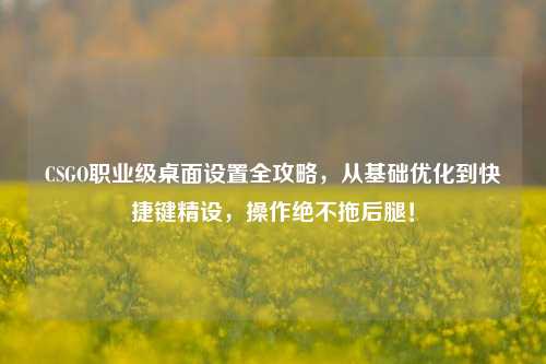 CSGO职业级桌面设置全攻略，从基础优化到快捷键精设，操作绝不拖后腿！