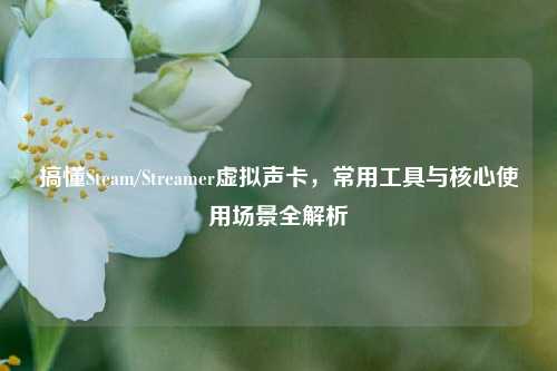 搞懂Steam/Streamer虚拟声卡，常用工具与核心使用场景全解析