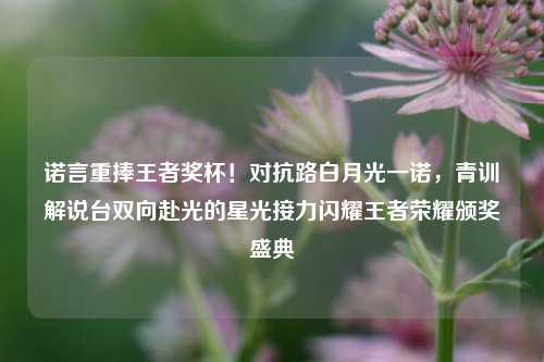 诺言重捧王者奖杯！对抗路白月光一诺，青训解说台双向赴光的星光接力闪耀王者荣耀颁奖盛典