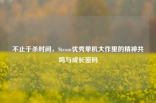不止于杀时间,Steam优秀单机大作里的精神共鸣与成长密码