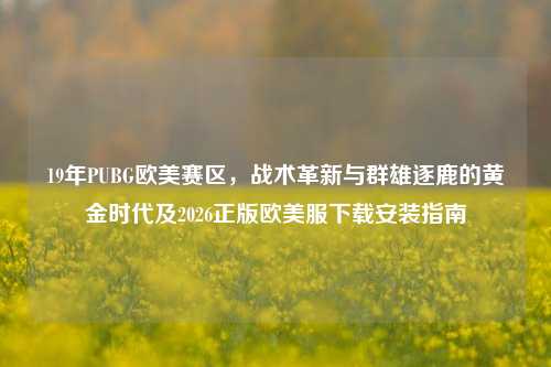 19年PUBG欧美赛区，战术革新与群雄逐鹿的黄金时代及2026正版欧美服下载安装指南