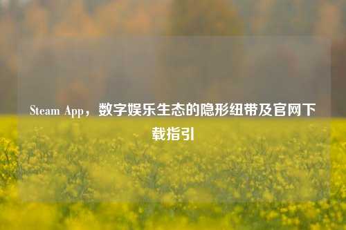 Steam App,数字娱乐生态的隐形纽带及官网下载指引