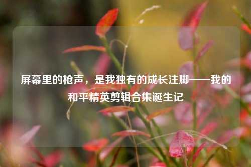 屏幕里的枪声，是我独有的成长注脚——我的和平精英剪辑合集诞生记