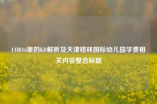COD16里的KD解析及天津格林国际幼儿园学费相关内容整合标题