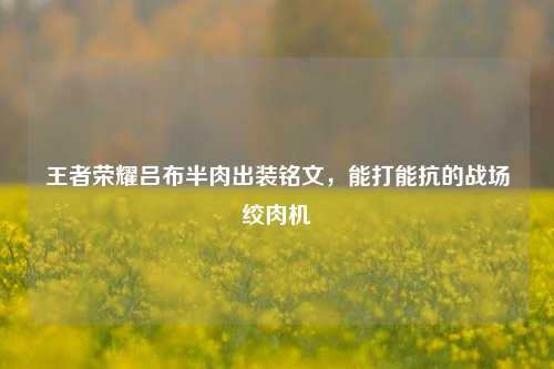 王者荣耀吕布半肉出装铭文,能打能抗的战场绞肉机