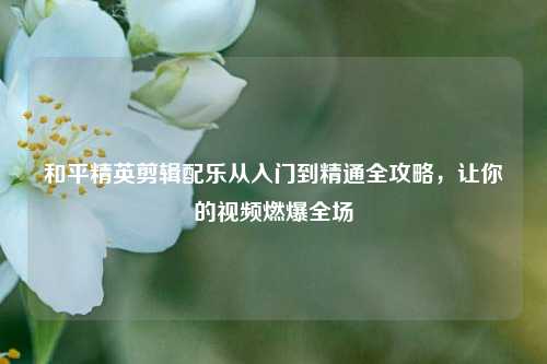 和平精英剪辑配乐从入门到精通全攻略,让你的视频燃爆全场