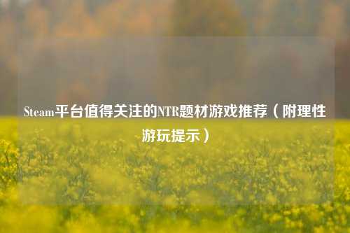 Steam平台值得关注的NTR题材游戏推荐（附理性游玩提示）