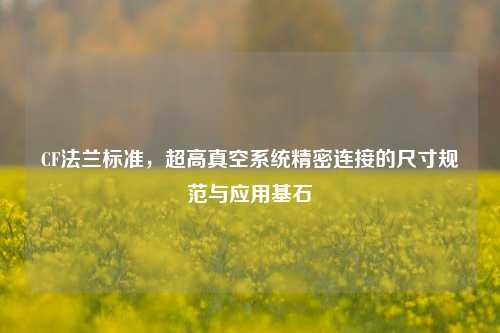 CF法兰标准,超高真空系统精密连接的尺寸规范与应用基石