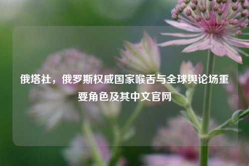 俄塔社,俄罗斯权威国家喉舌与全球舆论场重要角色及其中文官网
