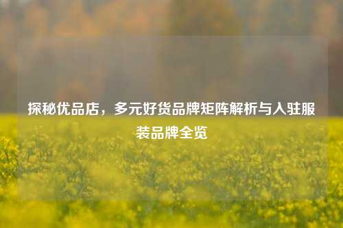 探秘优品店，多元好货品牌矩阵解析与入驻服装品牌全览
