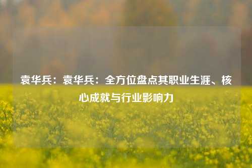 袁华兵：袁华兵：全方位盘点其职业生涯、核心成就与行业影响力