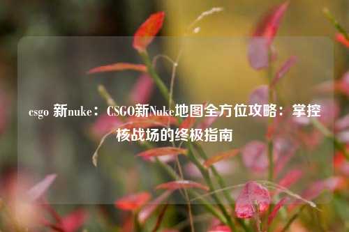 csgo 新nuke：CSGO新Nuke地图全方位攻略：掌控核战场的终极指南